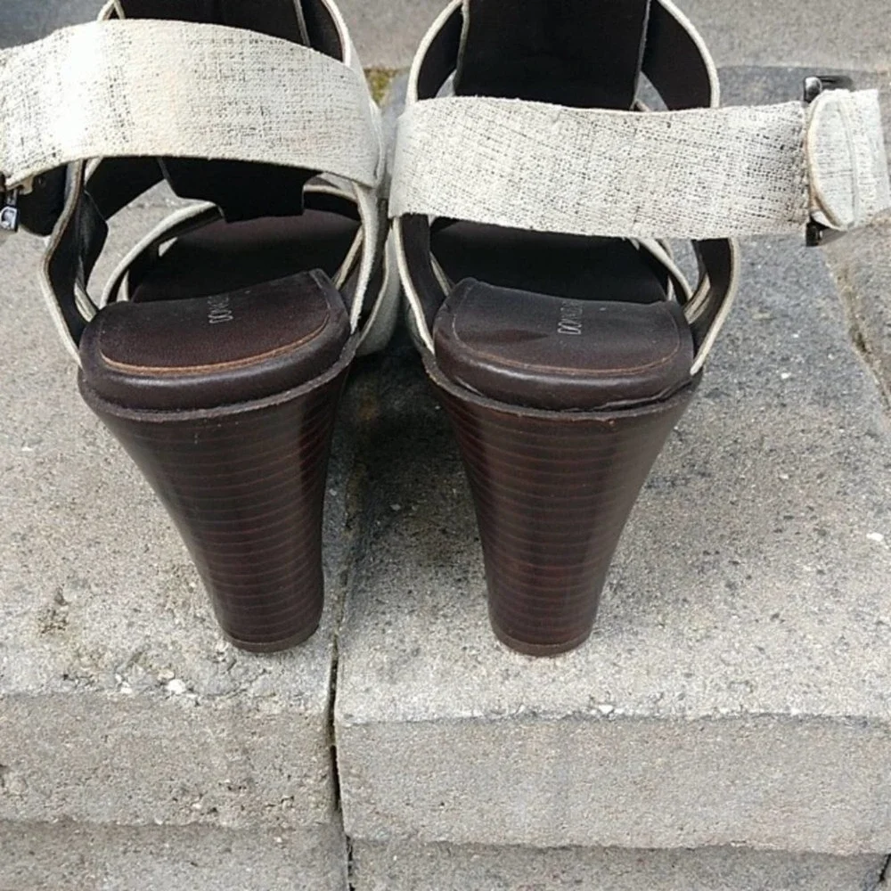 Donald J Pliner Metallic Suede Wedge Sandal